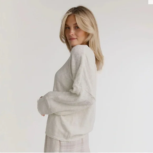 Albion Fit Somerset Pullover Sweater Cream - Size Medium - Picture 5 of 10